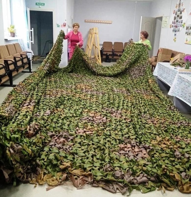 Жители д. Тёмное и с. Рябки обеспечили нашим бойцам на передовой 250 единиц замаскированной техники